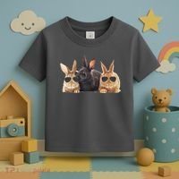 Hipster Cool Rabbit Toddler T-Shirt thumb 3