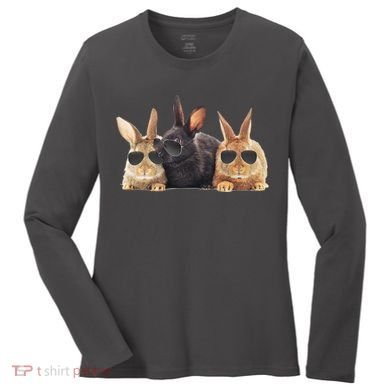 Hipster Cool Rabbit Women's Long Sleeve Shirt