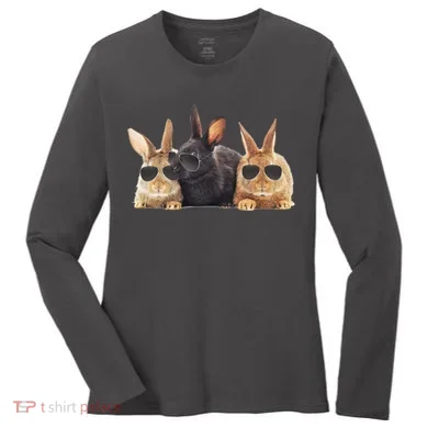Hipster Cool Rabbit Women's Long Sleeve Shirt