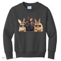 Hipster Cool Rabbit Kids Sweatshirt thumb 0