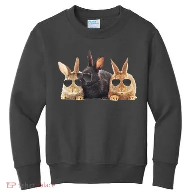 Hipster Cool Rabbit Kids Sweatshirt