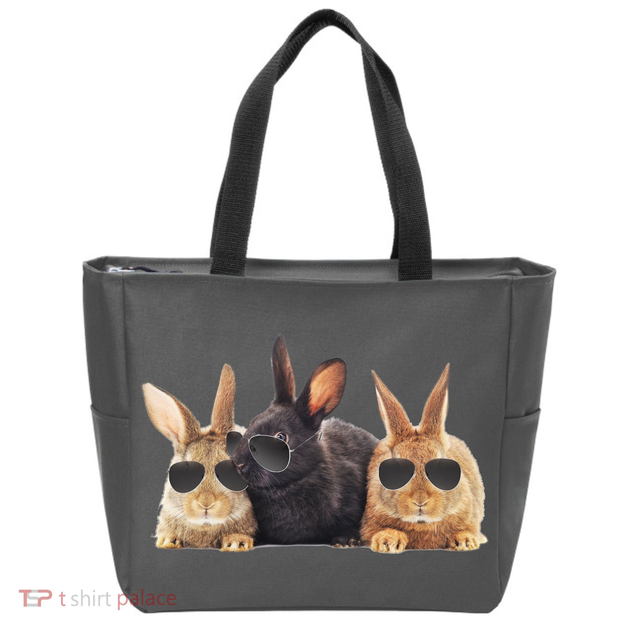 Hipster Cool Rabbit Tote Bag