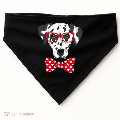 Hipster Dog Dalmatian USA-Made Doggie Bandana