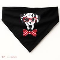 Hipster Dog Dalmatian USA-Made Doggie Bandana thumb 0