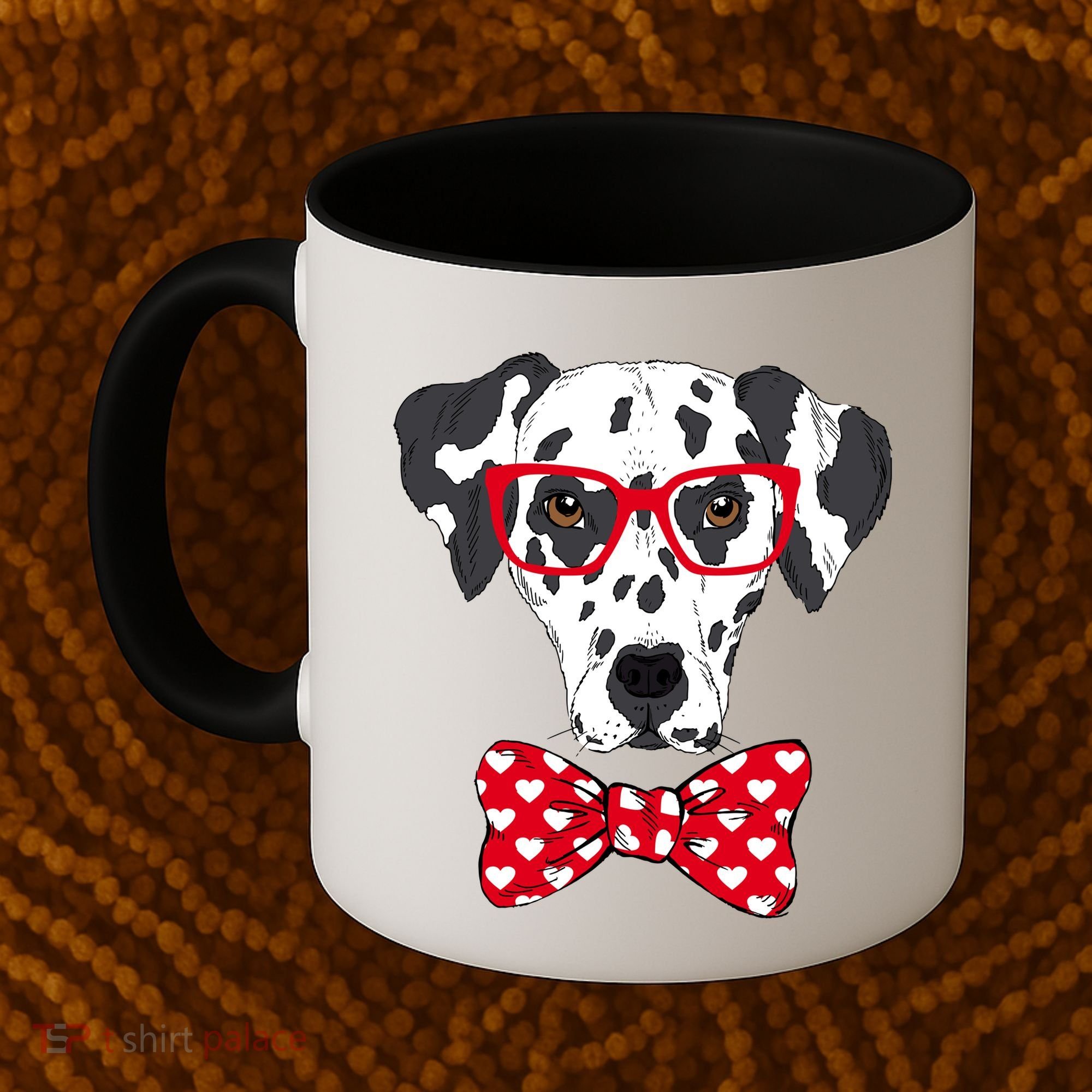 Hipster Dog Dalmatian Coffee Mug