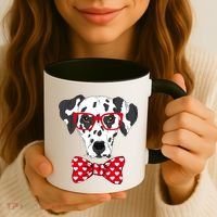 Hipster Dog Dalmatian Coffee Mug thumb 3