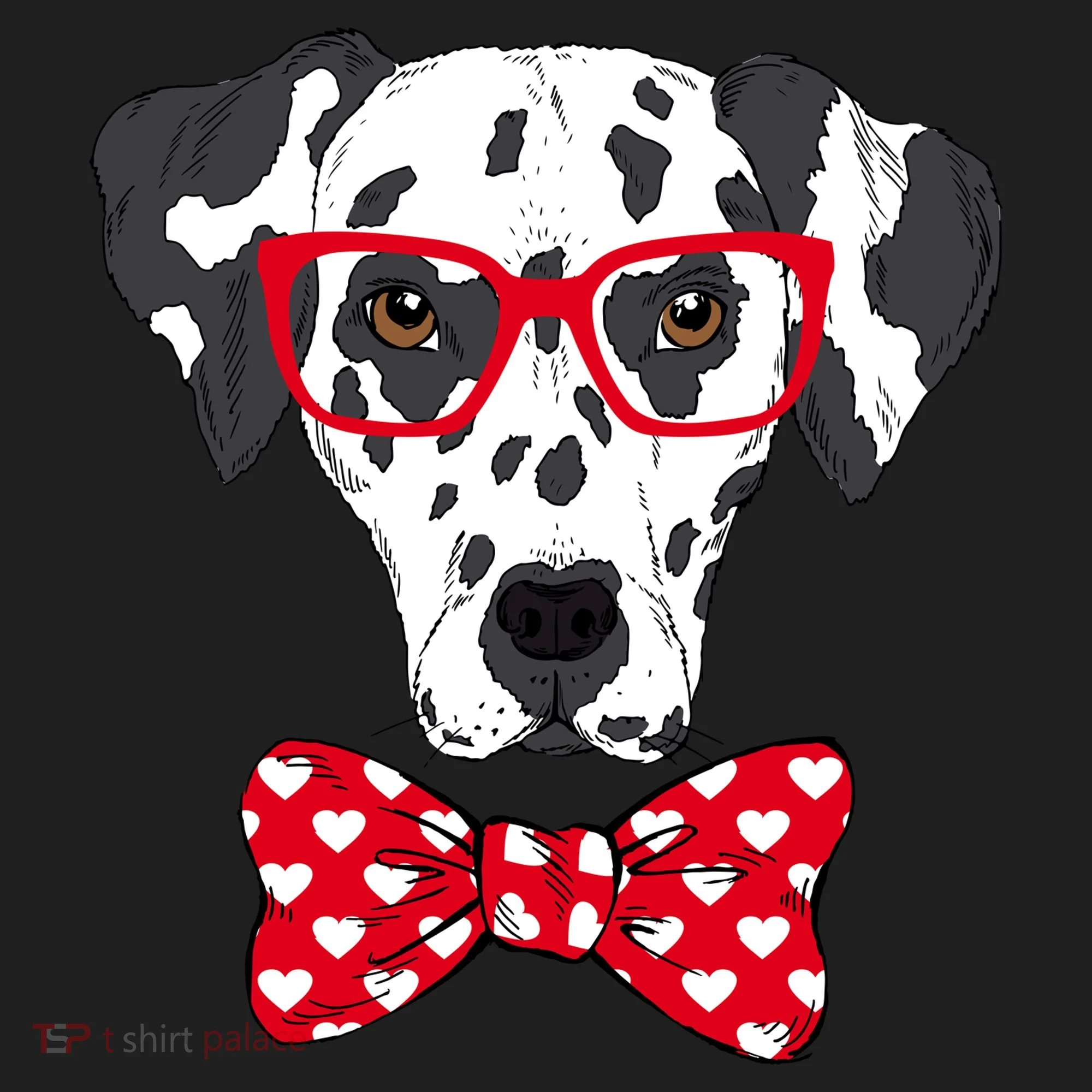 Hipster Dog Dalmatian Hat