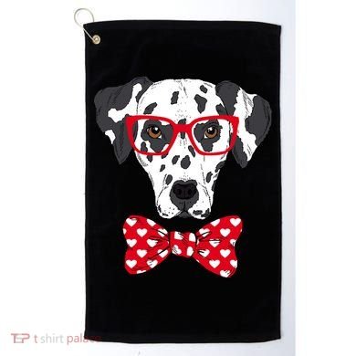 Hipster Dog Dalmatian Golf Towel
