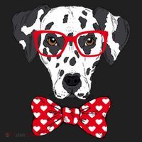 Hipster Dog Dalmatian Golf Towel thumb 3