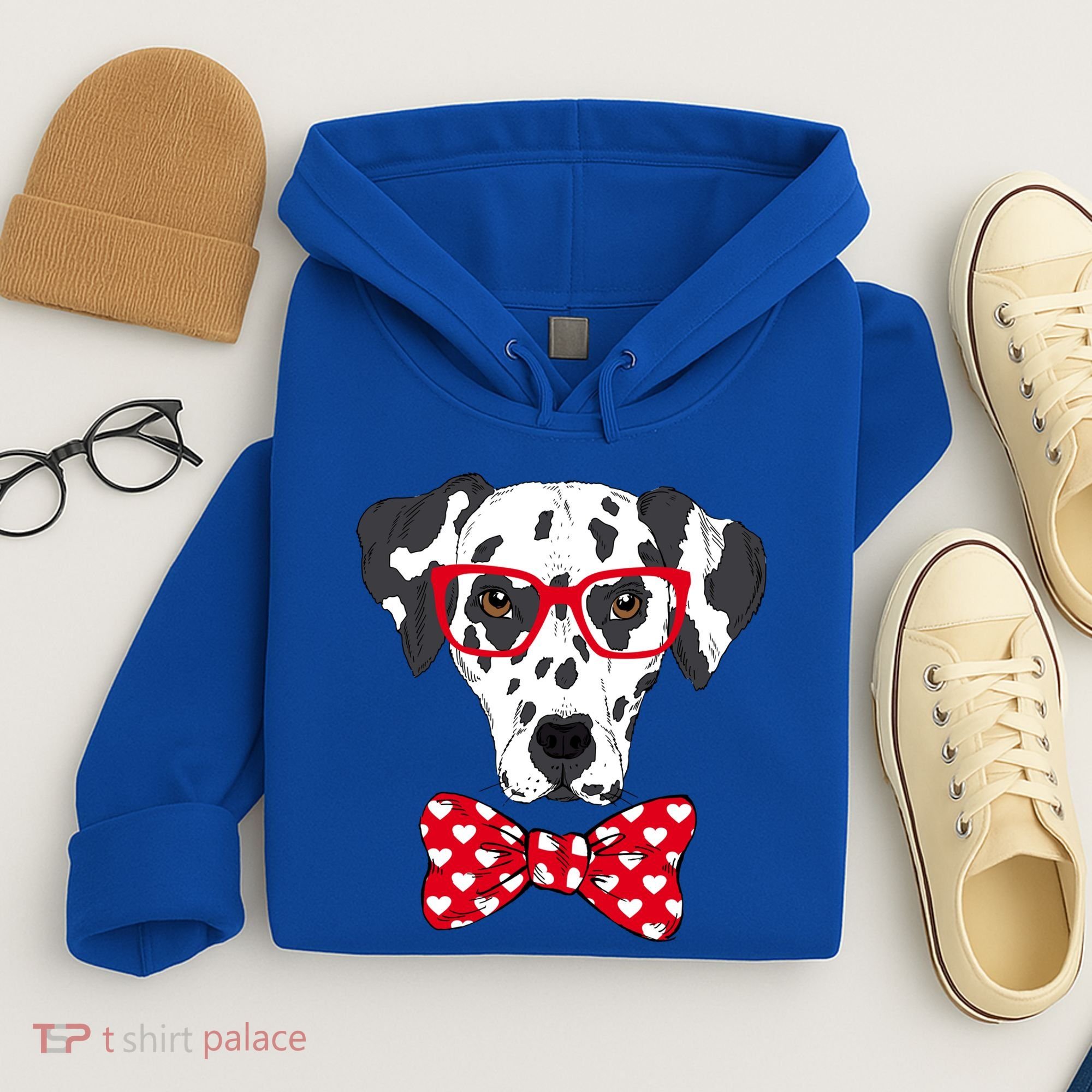 Hipster Dog Dalmatian Hoodie