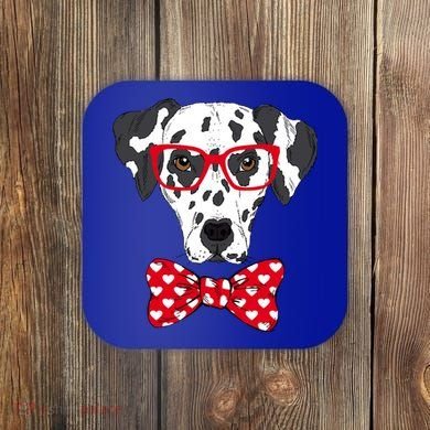 Hipster Dog Dalmatian Coaster