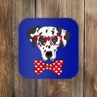 Hipster Dog Dalmatian Coaster thumb 0