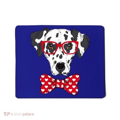 Hipster Dog Dalmatian Mousepad