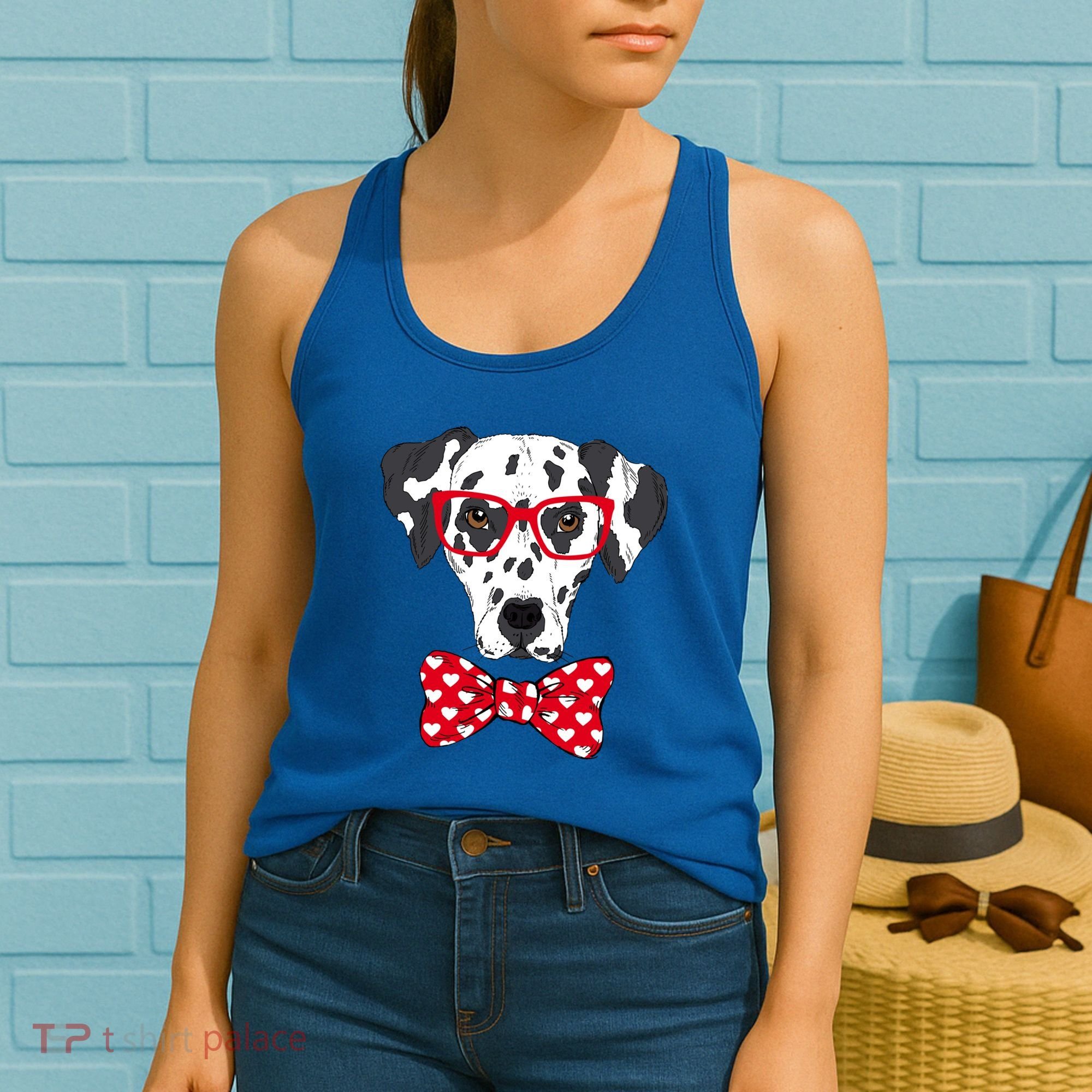 Hipster Dog Dalmatian Women's Tank Top