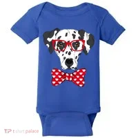Hipster Dog Dalmatian Baby Bodysuit thumb 0