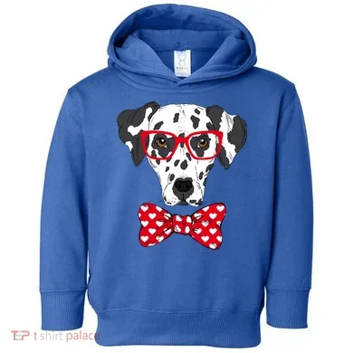 Hipster Dog Dalmatian Toddler Hoodie