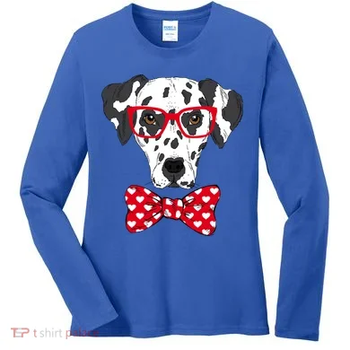 Hipster Dog Dalmatian Women's Long Sleeve Shirt
