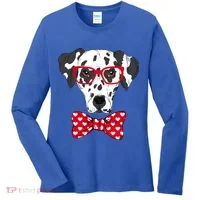 Hipster Dog Dalmatian Women's Long Sleeve Shirt thumb 0