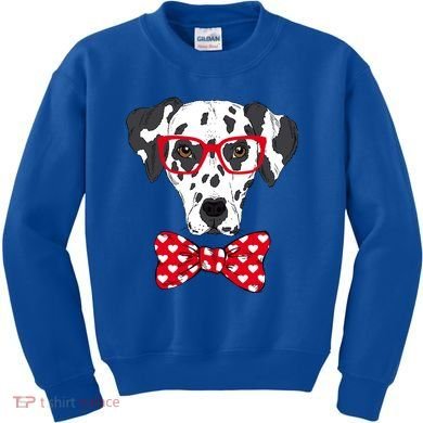 Hipster Dog Dalmatian Kids Sweatshirt