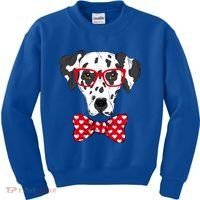 Hipster Dog Dalmatian Kids Sweatshirt thumb 0