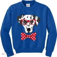Hipster Dog Dalmatian Kids Sweatshirt thumb 0