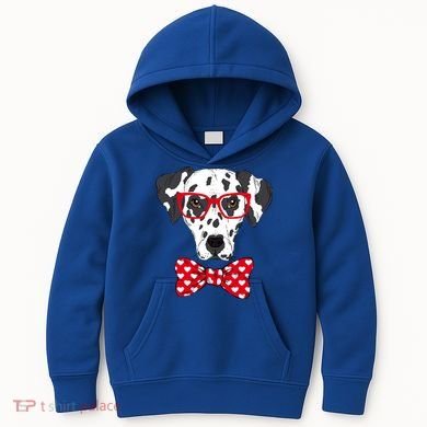 Hipster Dog Dalmatian Kids Hoodie