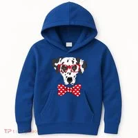 Hipster Dog Dalmatian Kids Hoodie thumb 0