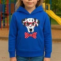 Hipster Dog Dalmatian Kids Hoodie thumb 3