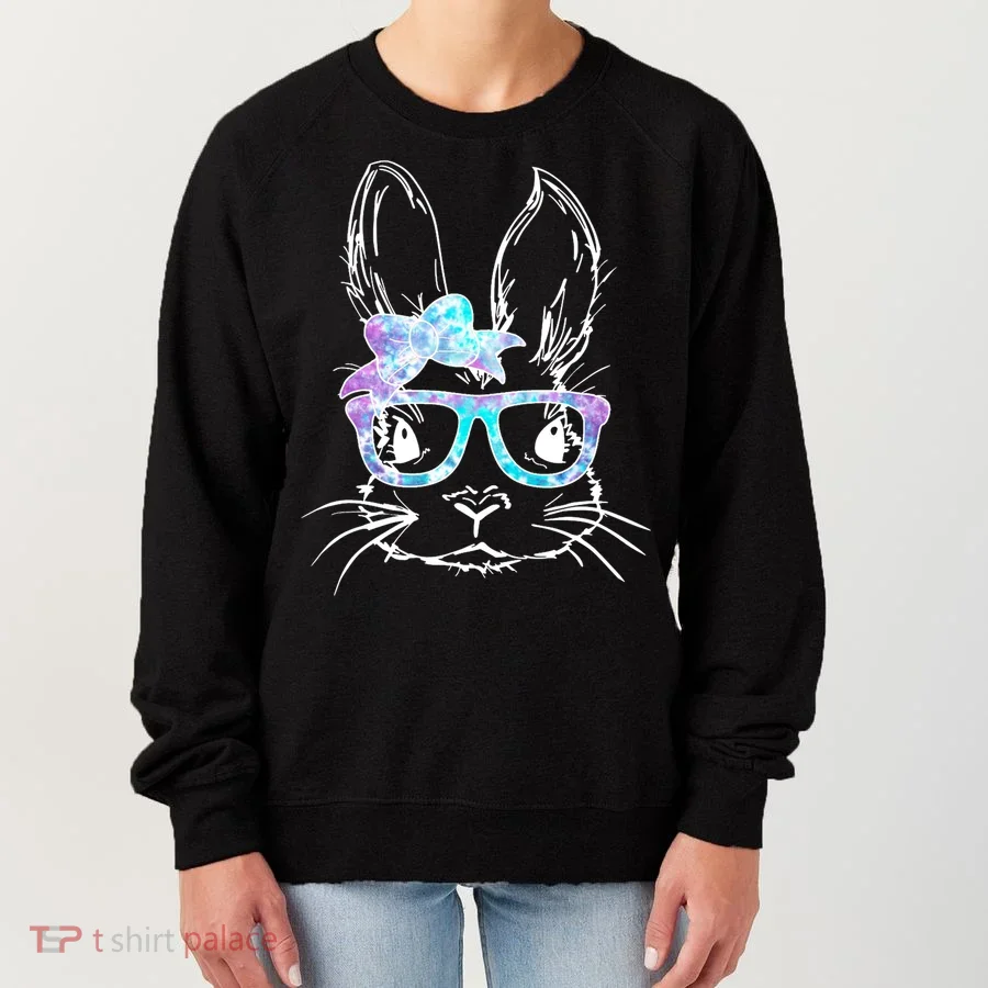 Hipster Easter Bunny Floral Women's Sweatshirt