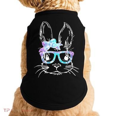 Hipster Easter Bunny Floral Doggie Tank