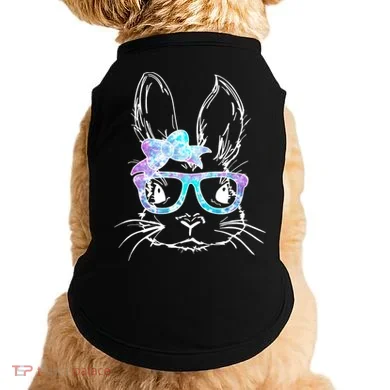 Hipster Easter Bunny Floral Doggie Tank