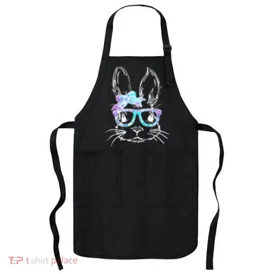 Hipster Easter Bunny Floral Apron