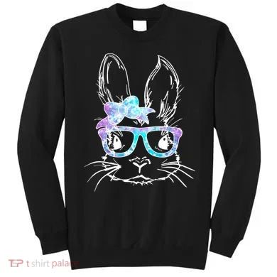 Hipster Easter Bunny Floral Sweatshirt