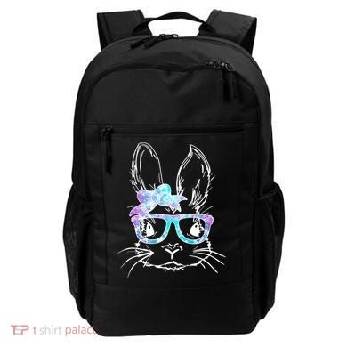 Hipster Easter Bunny Floral Backpack