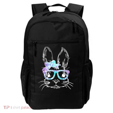 Hipster Easter Bunny Floral Backpack