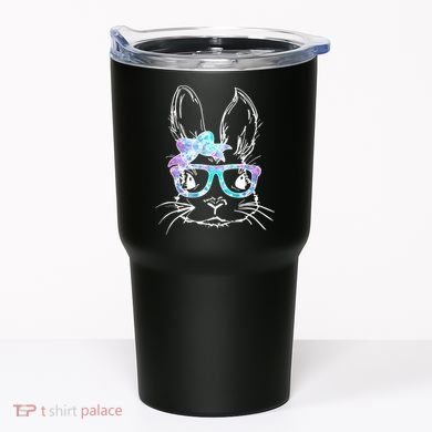 Hipster Easter Bunny Floral Tumbler