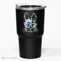 Hipster Easter Bunny Floral Tumbler thumb 0