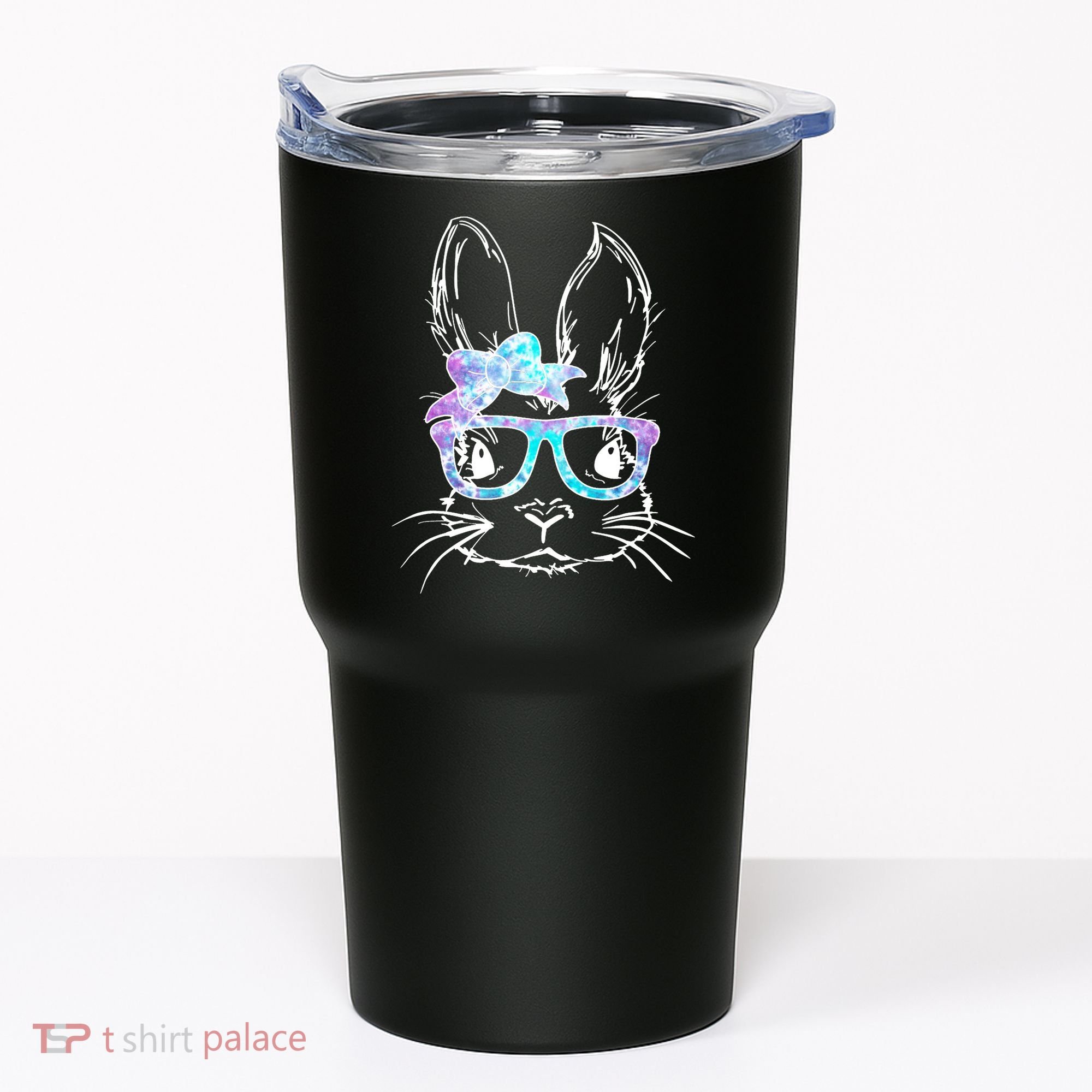 Hipster Easter Bunny Floral Tumbler