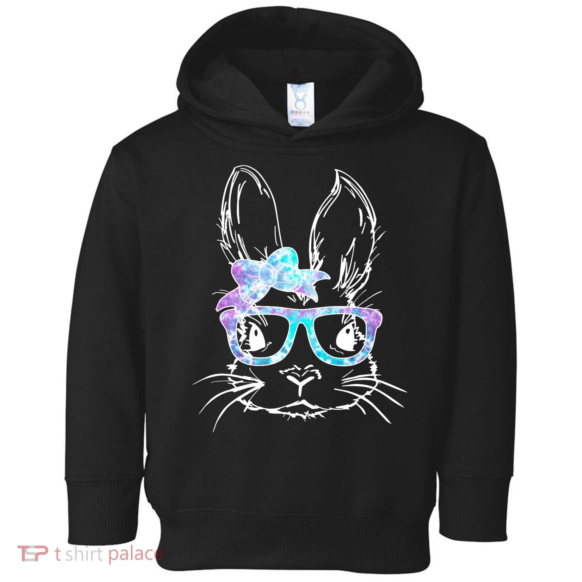 Hipster Easter Bunny Floral Toddler Hoodie