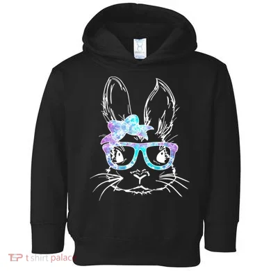 Hipster Easter Bunny Floral Toddler Hoodie