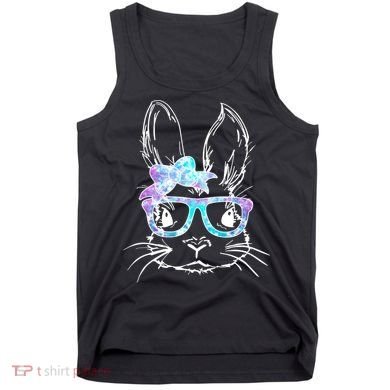 Hipster Easter Bunny Floral Tank Top