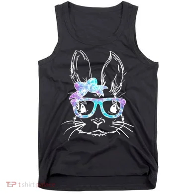 Hipster Easter Bunny Floral Tank Top