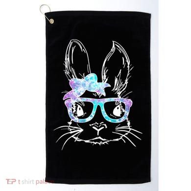 Hipster Easter Bunny Floral Golf Towel