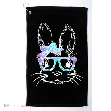 Hipster Easter Bunny Floral Golf Towel