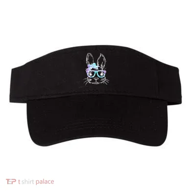 Hipster Easter Bunny Floral Visor