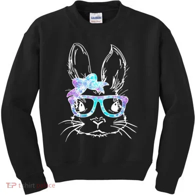 Hipster Easter Bunny Floral Kids Sweatshirt