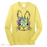 Hipster Easter Bunny Floral Long Sleeve Shirt thumb 0