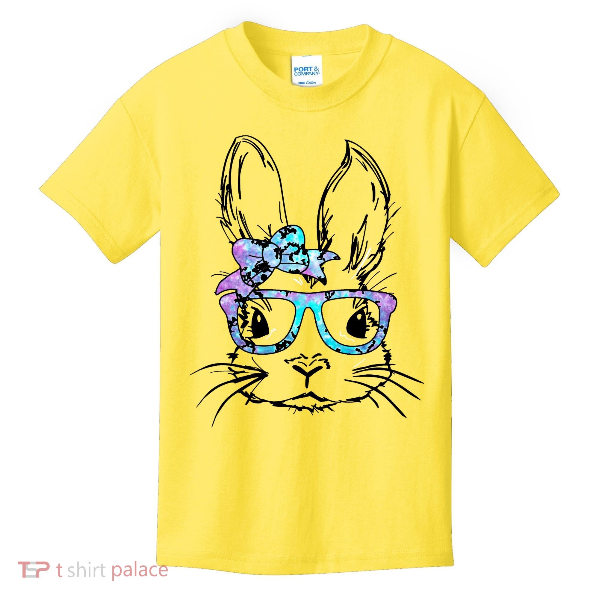 Hipster Easter Bunny Floral Kids T-Shirt
