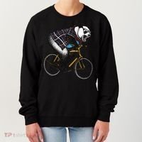 Hipster Panda Riding Bicycle Women's Sweatshirt thumb 0