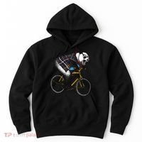 Hipster Panda Riding Bicycle Hoodie thumb 0